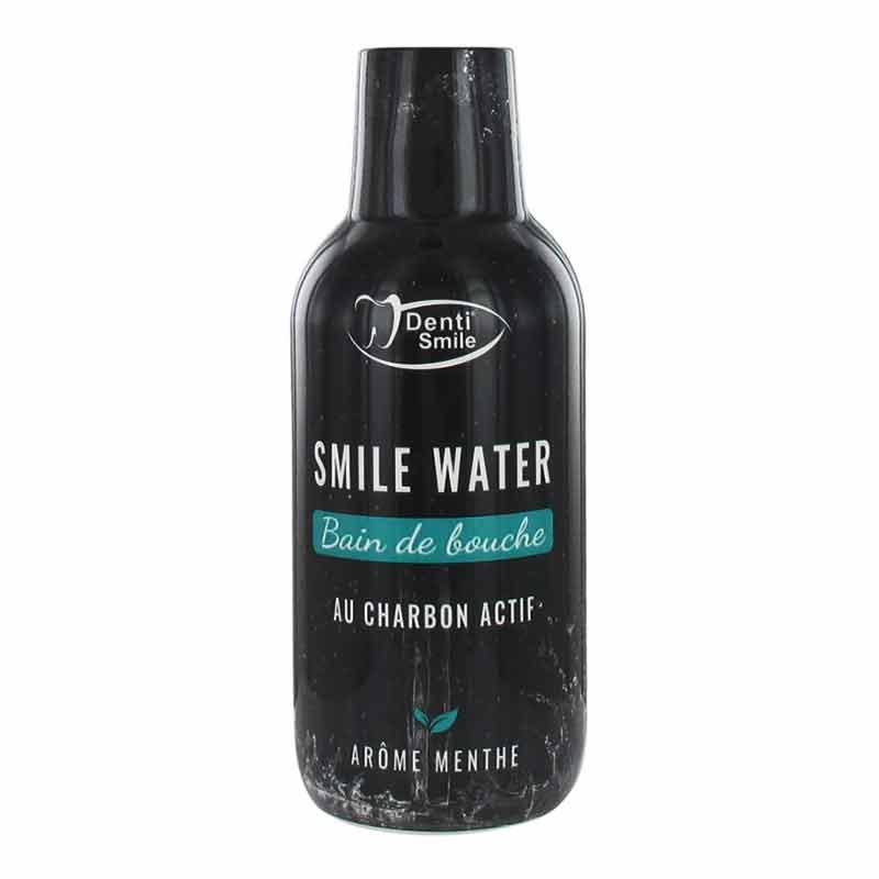 DENTI-SMILE-BAIN-DE-BOUCHE-AU-CHARBON-ACTIF-300mL DENTI SMILE BAIN DE BOUCHE BIO 300ML – Image 1